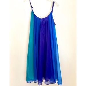 Free People Shades of Blue Flowy Dress